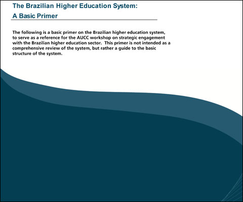 Brazilian higher education system: a basic primer.