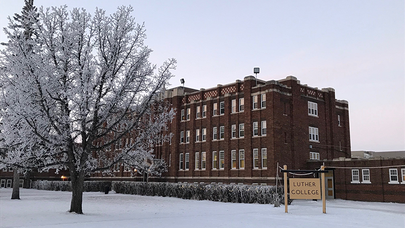 Luther College in winter